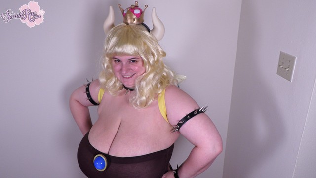 bowsette big boobs sarahrae cosplay